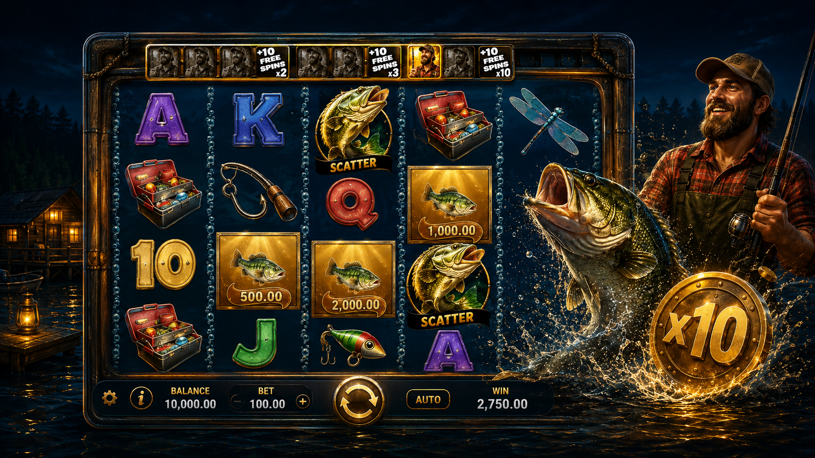 Big Bass Splash demo oyun ekranı önizlemesi
